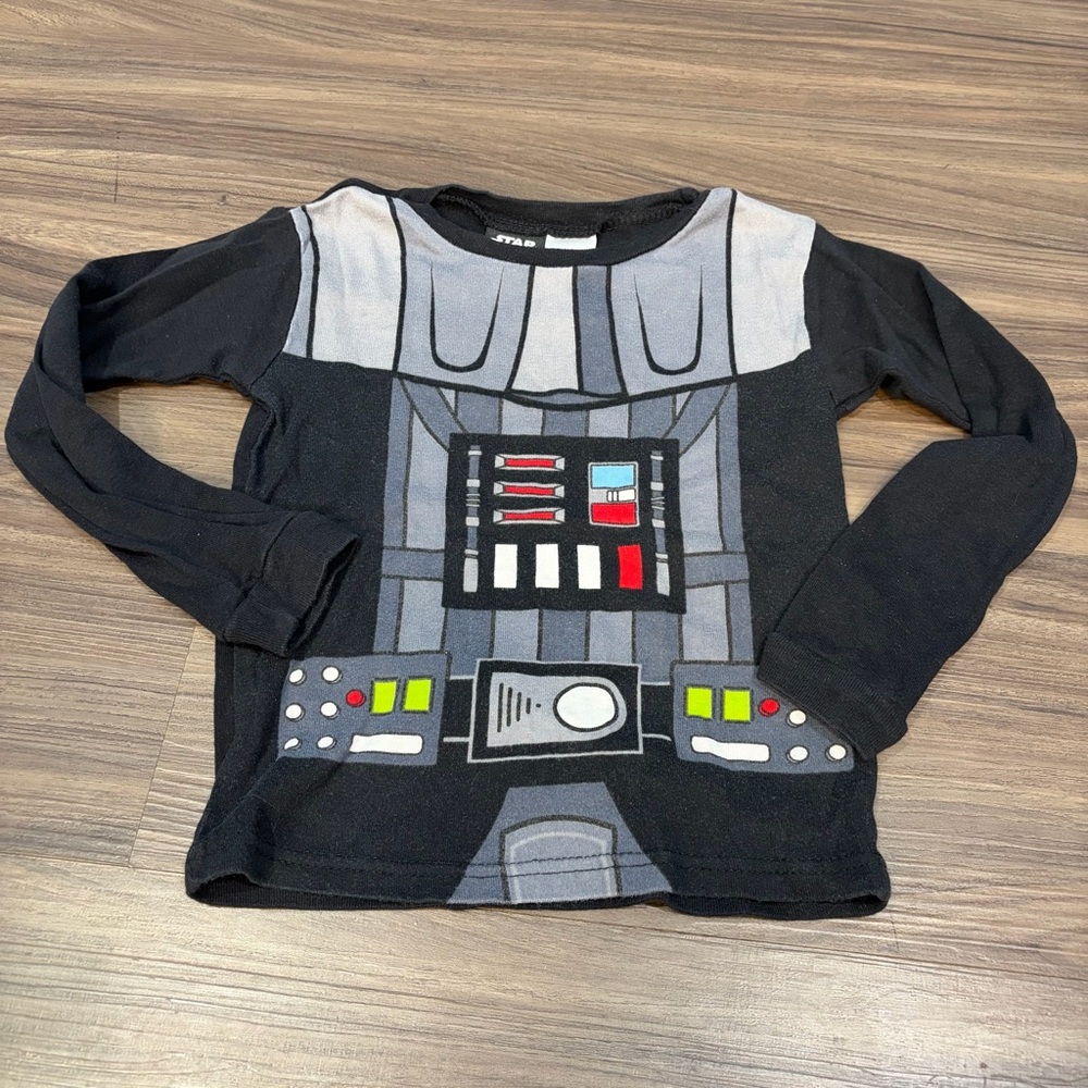 Disney Star Wars Infant Darth Vader Long Sleeved Shirt Size 6